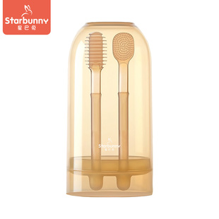 星巴兔宝宝婴儿婴幼儿乳牙牙刷口腔舌苔清洁神器0到3岁半儿童硅胶