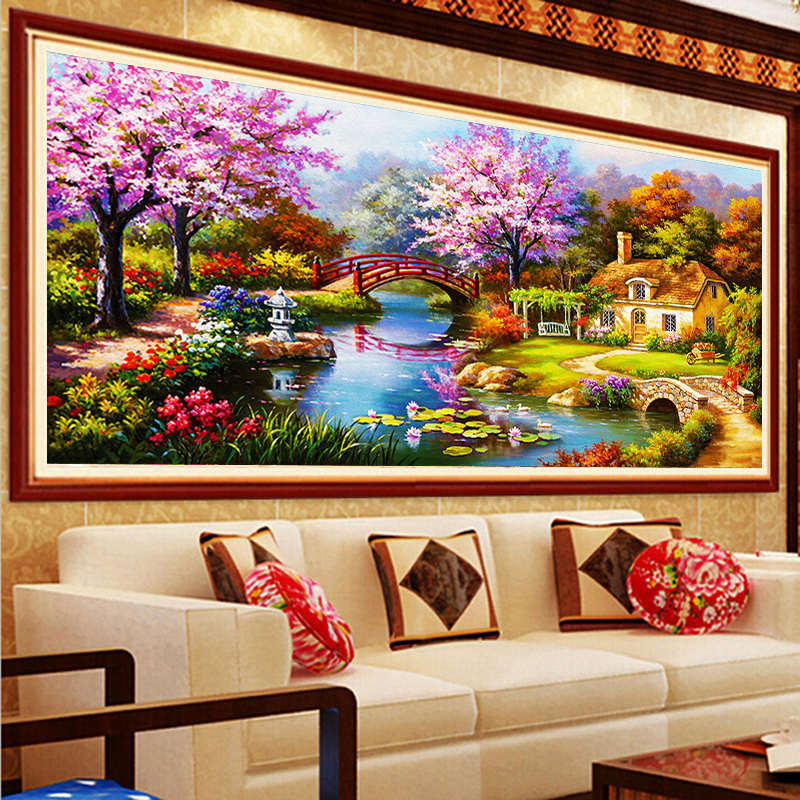 5d钻石画满钻客厅手工点贴砖石十字绣2025新款秀风景大幅梦幻家园