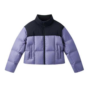 迪卡侬SPW373592女士短款运动休闲羽绒服防风防泼水保暖外套SAT5