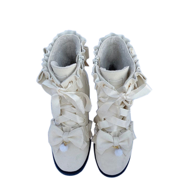 仙女原创lolita加绒保暖马丁靴