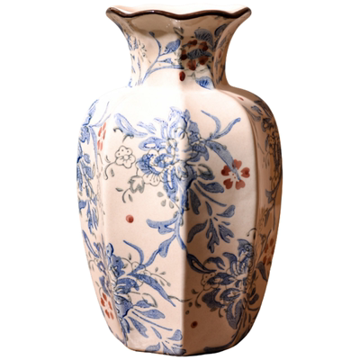 新中式中古青花瓷复古陶瓷花瓶