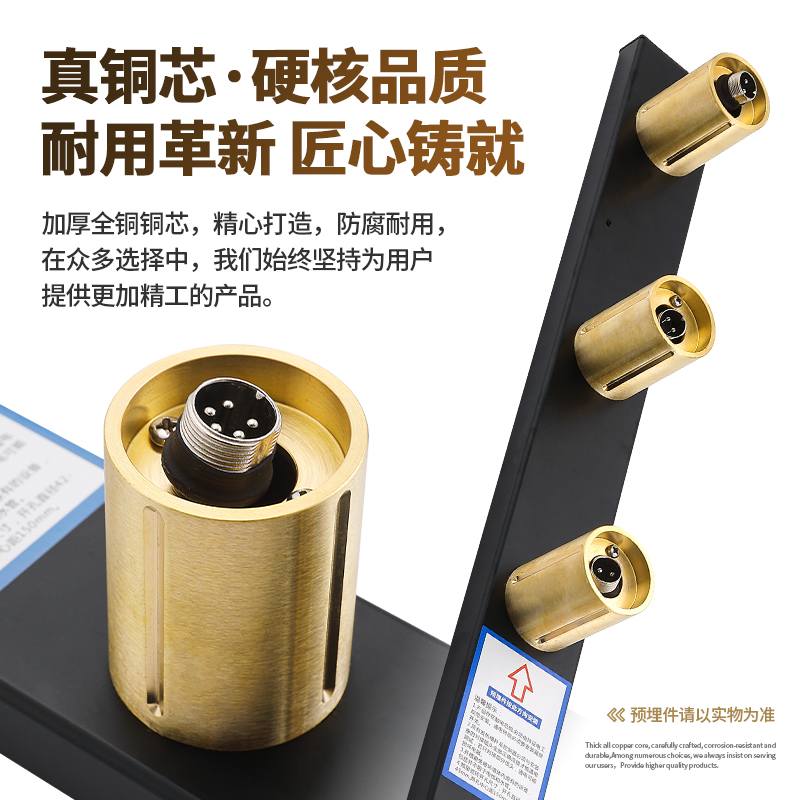 极简电热毛巾架暗装家用浴室入墙式隐藏预埋烘干架加热杆铜芯