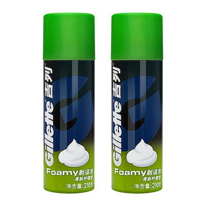 吉列剃须泡沫210gx2大瓶刮胡膏