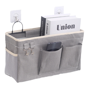 大学生床头挂钩式布艺多功能整理置物袋寝室墙上可挂式收纳袋挂袋