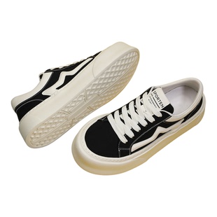 春季男鞋2026新款帆布鞋男厚底潮流百搭休闲鞋冰丝布板鞋男款透气