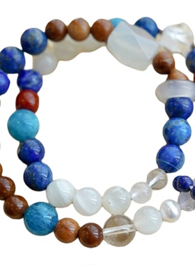 天然白水玛瑙手链手串饰品转运珠