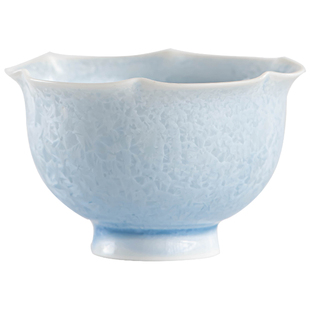 向行结晶蓝窑变花口主人杯单杯个人专用茶杯斗笠杯品茗杯功夫茶盏