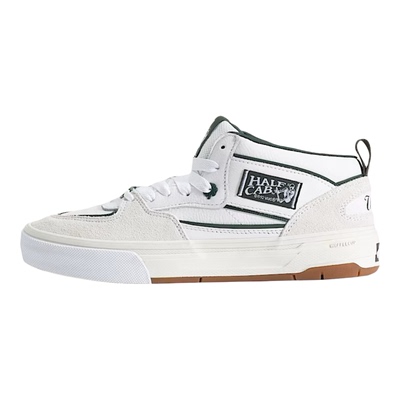 代购VANS Skate Half Cab Wafflecup范斯时尚白绿拼色低帮滑板鞋