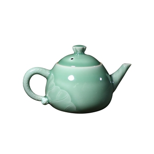 龙泉青瓷名家毛丹云手工壶情归何处高端功夫茶具单壶中式泡茶大壶