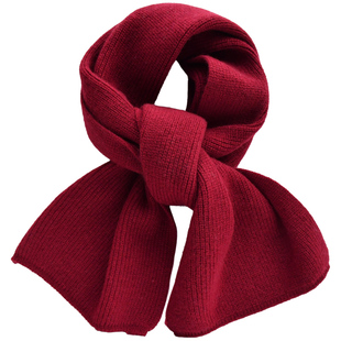 红色羊绒围巾儿童冬季保暖羊毛围脖礼盒男女圣诞新年礼物过年送礼