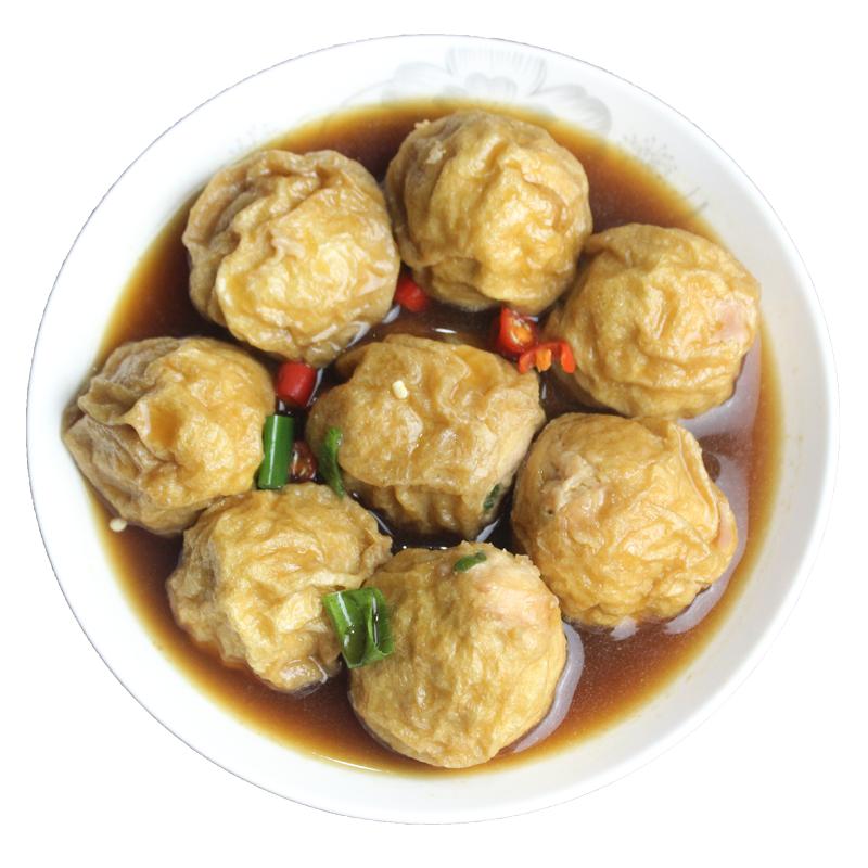 江苏特产清水油面筋球油泡火锅食材面筋制品塞肉丸直销
