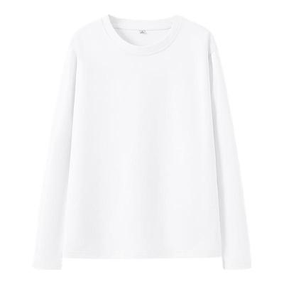 真维斯白色纯棉内搭长袖t恤女