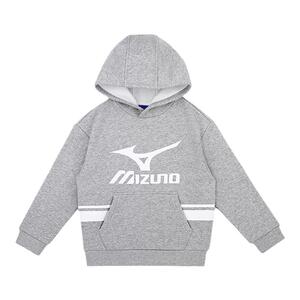 美津浓Mizuno儿童连帽卫衣加厚加绒男童女童休闲时尚上衣