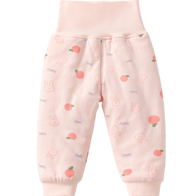 宝宝夹棉高腰护肚保暖裤秋冬