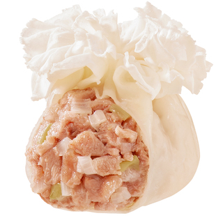 聚腾源草原牛羊肉烧麦 内蒙古呼市早餐纸皮纯肉烧卖稍麦