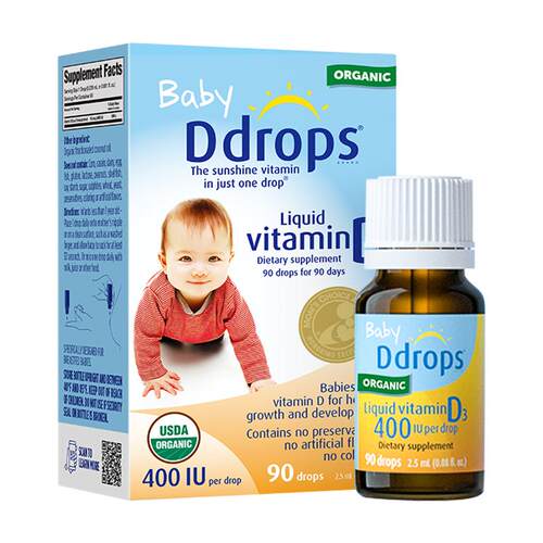 【自营】Ddrops滴卓思婴幼儿d3滴剂维生素d宝宝补钙儿童vd3婴儿vd