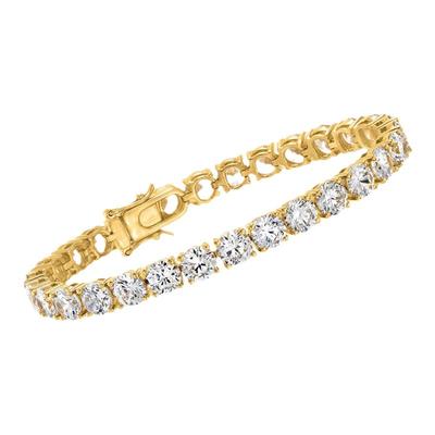 自营 Ross-Simons CZ 网球手链 18kt 黄金英镑 - 8 英寸 美国奥莱