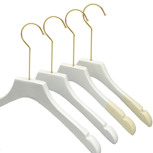 纯白色实木衣架定制LOGO男女服装店挂文胸内裤内衣店吊带用婚纱店