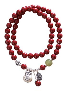 正品朱砂手串女款礼物