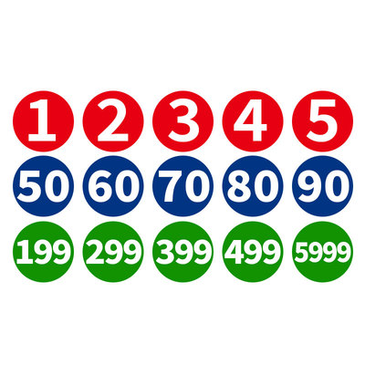 数字贴纸号码贴PVC编号标签贴