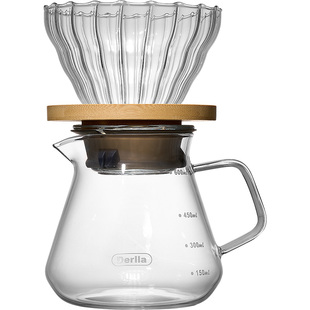 德国手冲咖啡壶套装玻璃分享壶v60滤纸萃取杯过滤漏斗手磨机器具