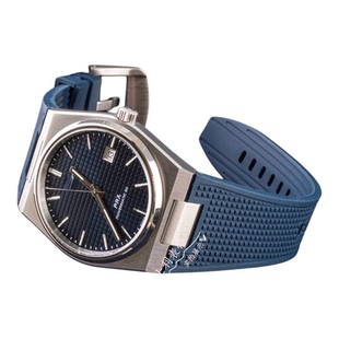 适用天梭PRX表带FKM氟橡胶华夫格tissot超级玩家原装快拆机械石英