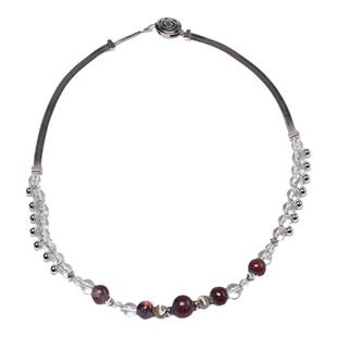 PUPILCASKET 自由浮珠链 高级感设计小众锁骨链原创串珠水晶项链