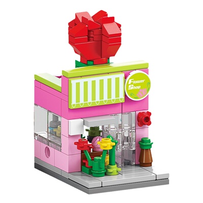 城市生活街景拼装积木