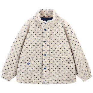 MUCMUKN【北欧小屋】3M新雪丽棉服点点提花仿羊羔绒保暖女童26冬