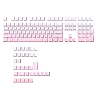 【顺丰】黑吉蛇桃夭粉侧刻渐变原厂高度字符发光小全套机械键盘