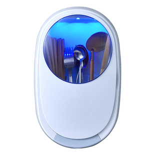 紫外线筷子消毒机家用充电小型带烘干智能风干筷筒壁挂式餐具盒篓