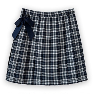中牌制服馆 明月雪毛料校供感JK制服格裙少女学院风半身百褶短裙
