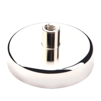 圆形凸内螺纹钢套保护吸盘锅磁