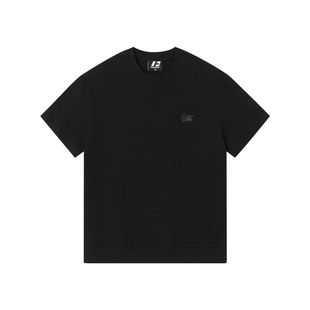 FORNINES正肩合身针织短袖T恤男款情侣上衣女潮牌夏季半袖打底衫