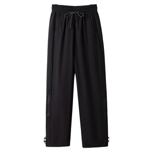 男士黑色羽绒裤男款外穿2025新款裤子休闲百搭冬季加厚男生工装裤