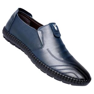 花花公子男鞋2025秋冬新款男士加绒皮鞋百搭软皮真皮透气休闲鞋子