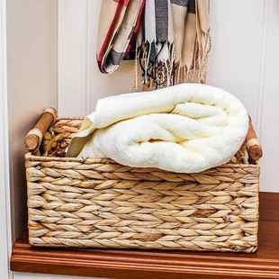 亚马逊跨境藤编收纳筐葫芦收纳篮家居储草无盖篮子桌面物编织整理