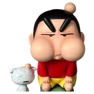 蜡笔小新大号摆件气鼓鼓罚跪18cm小新手办盲盒客厅潮玩公仔饰礼物