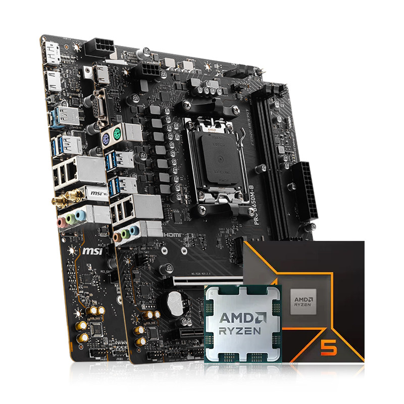 R57500F搭微星B850M迫击炮主板