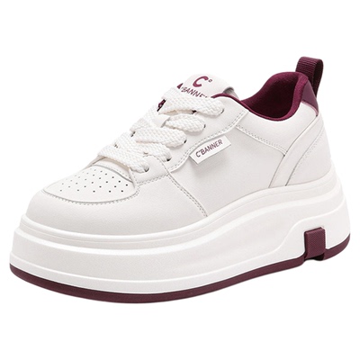 千百度女鞋秋季新款增高小白鞋