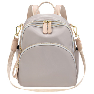 双肩包女2026新款时尚休闲洋气轻便防水高级感女士牛津布小号背包