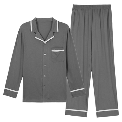 安莉芳旗下IUV专柜新品男士莫代尔混纺开衫睡衣家居服套装ULY0227