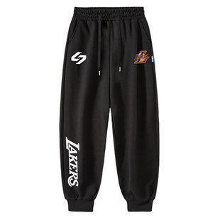 湖人队东契奇詹姆斯科比裤子篮球裤男跑步长裤宽松束脚卫裤运功裤
