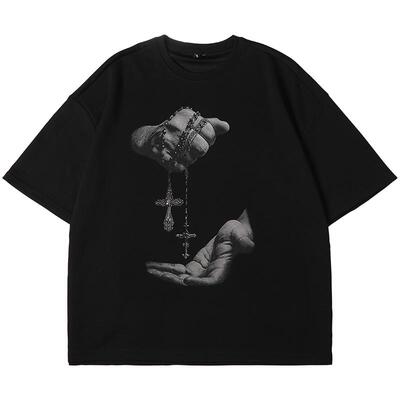 哥特风短袖T恤N-MAX潮牌男装