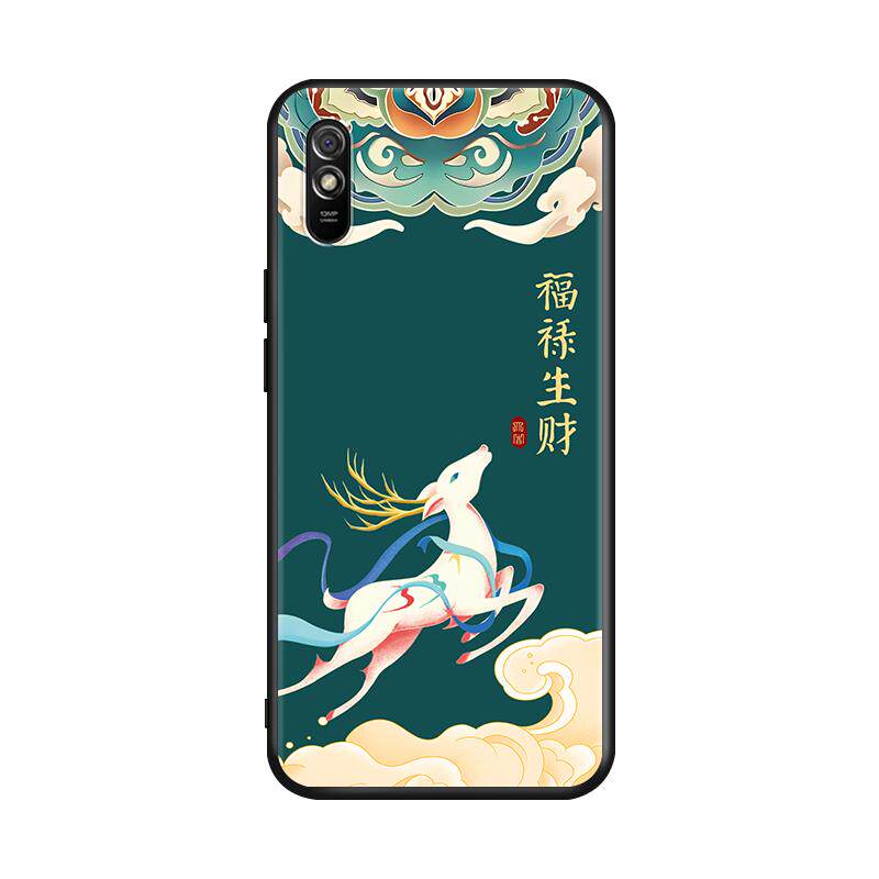 皑晨适用于红米9A防摔手机壳redmi9a时尚创意文字保护套hongmi9a全包软硅胶外壳m2006c3lc卡通新款老人