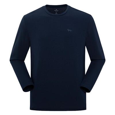 高弹透气天丝混纺羊毛长袖T恤