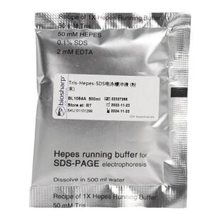 BIOSHARP LIFE SCIENCES 白鲨 BL1084A Tris-Hepes-SDS电泳缓冲液 (1×, 粉末) 500ml/包