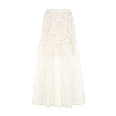 wanatry复古蕾丝通勤感中长裙女