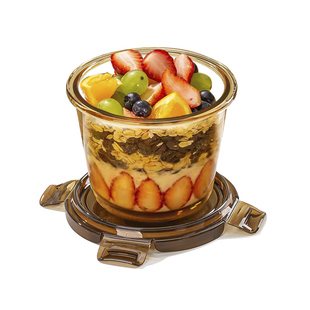 隔夜燕麦杯牛奶杯微波炉可加热早餐杯子粥杯沙拉碗外带便携酸奶杯