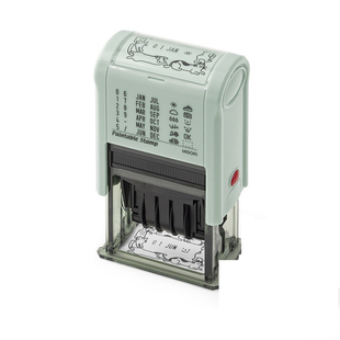 日本文具大赏midori手帐翻转式轮转回墨日期填色装饰数字天气印章